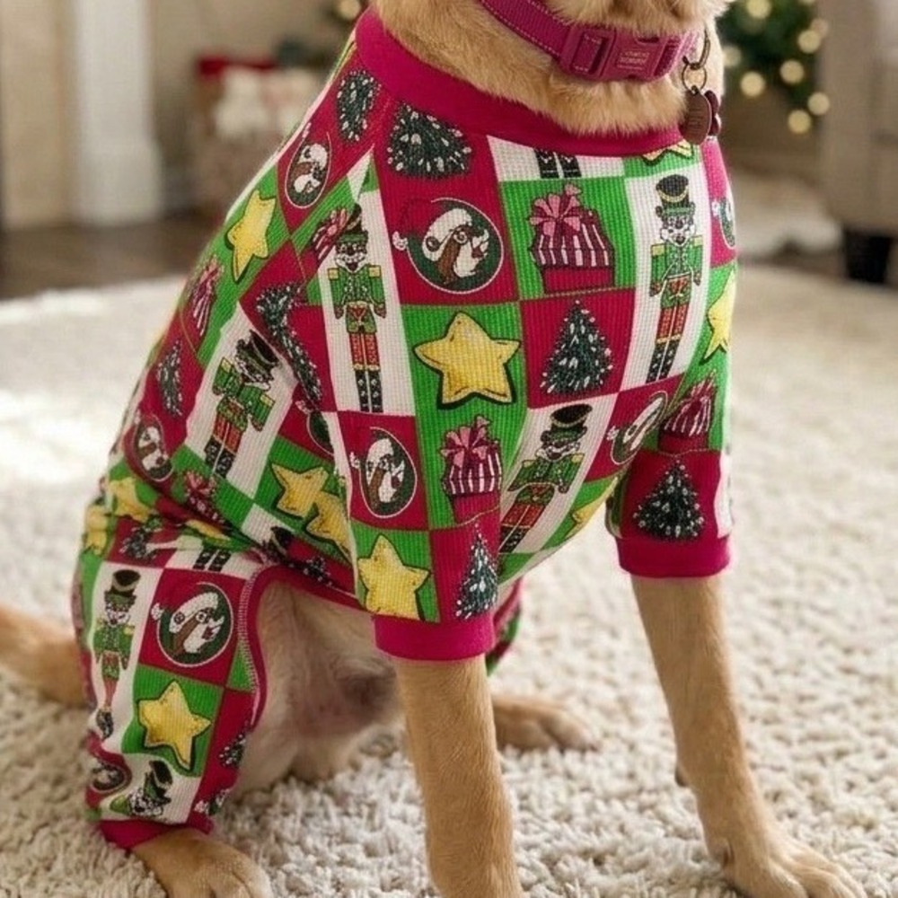 Buc-ee's Dog Pajamas Holiday Waffle Knit Pet Essentials XL Christmas